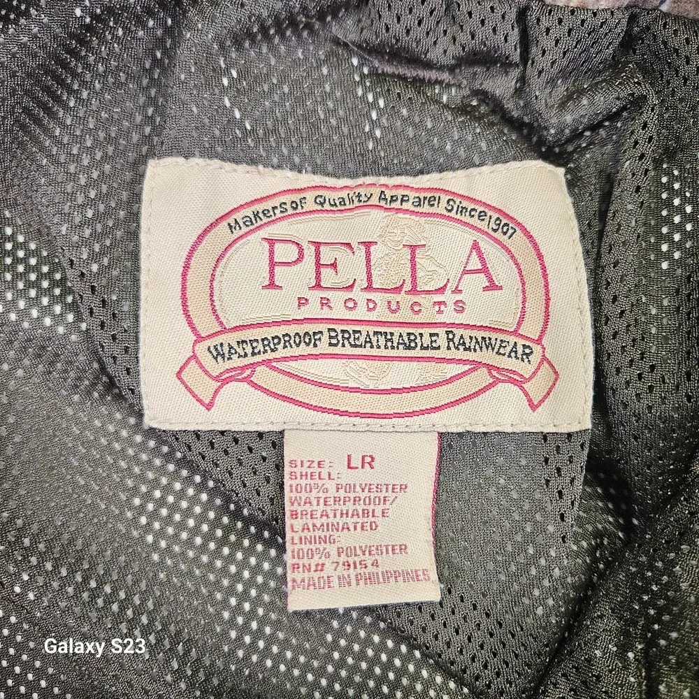 Pella Size Pants Mens L Waterproof Breathable Camo Outdoor Hunting Rainwear